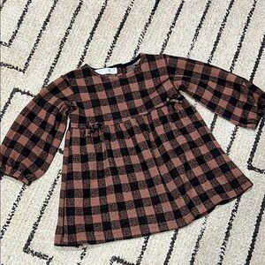 Zara Buffalo Check A-line Dress